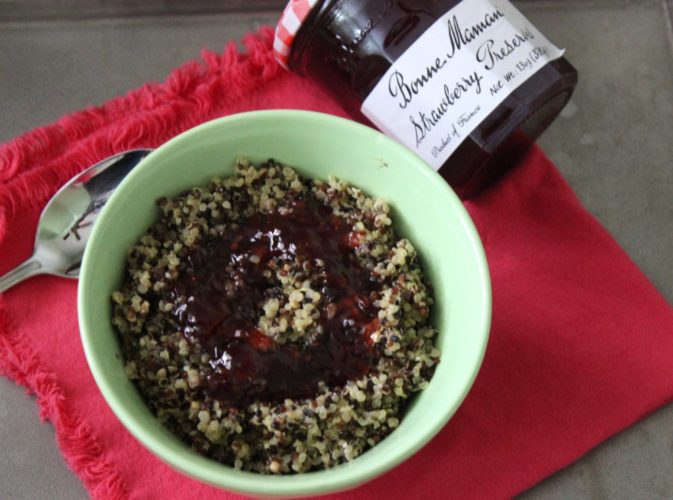 Breakfast Quinoa with #BonneMaman Strawberry Preserves #SayItWithHomemade