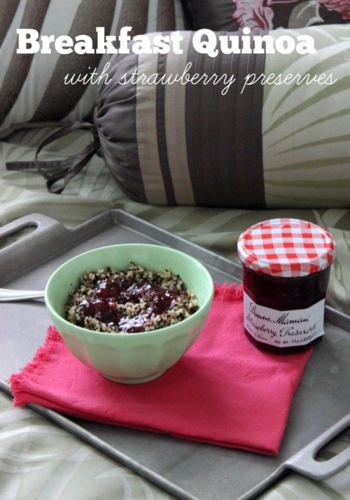 Breakfast Quinoa with #BonneMaman Strawberry Preserves #SayItWithHomemade