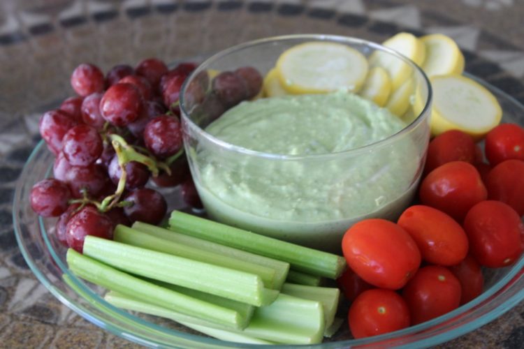 Spinach Pesto Greek Yogurt Dip #StonyfieldBlogger