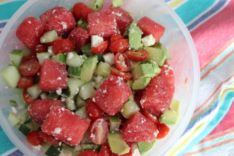 Watermelon and Feta Summer Salad #SundaySupper