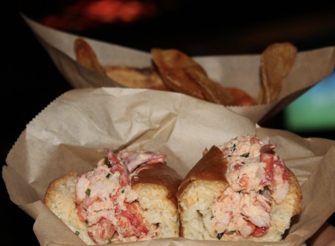The Tuck Room Lobster Roll and Old Bay Potato Chips