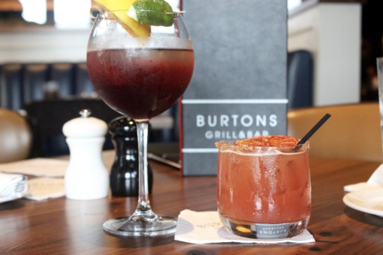 Burton's Grill and Bar, Sanjito and Blood Moon Rising Cocktails