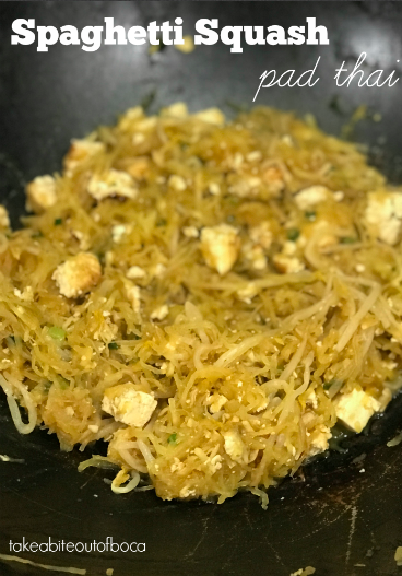 Spaghetti Squash Pad Thai for #SundaySupper