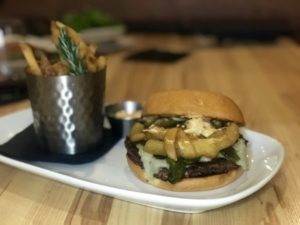 Movie Bistro at Cinemark Boca Raton, Poblano Burger and Rosemary French Fries