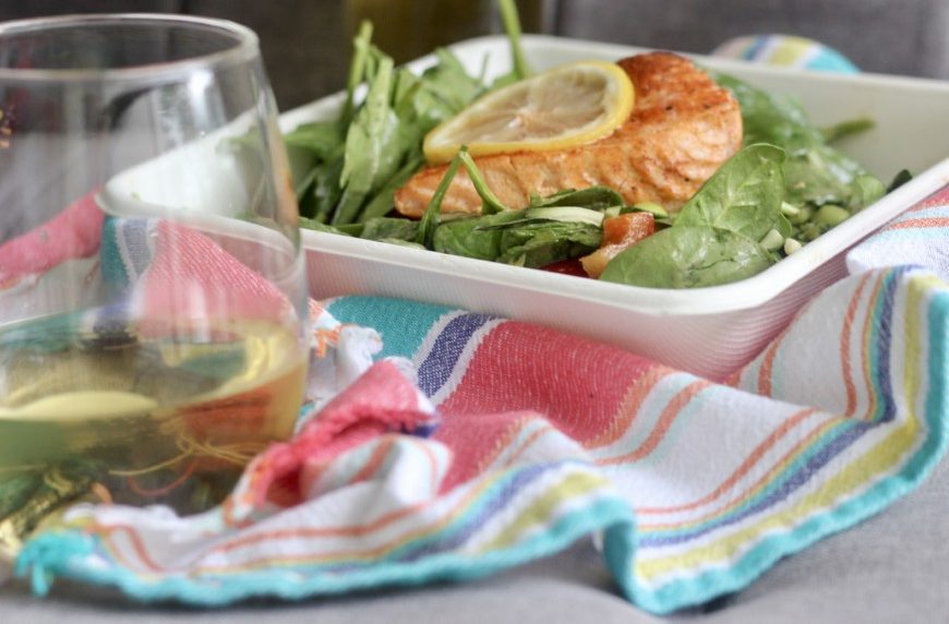 Italian Wines, Soave paired with salmon salad