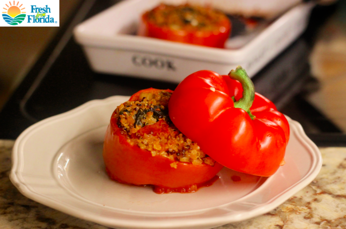 Recipe for Gluten-Free Vegetarian Quinoa-Stuffed Peppers