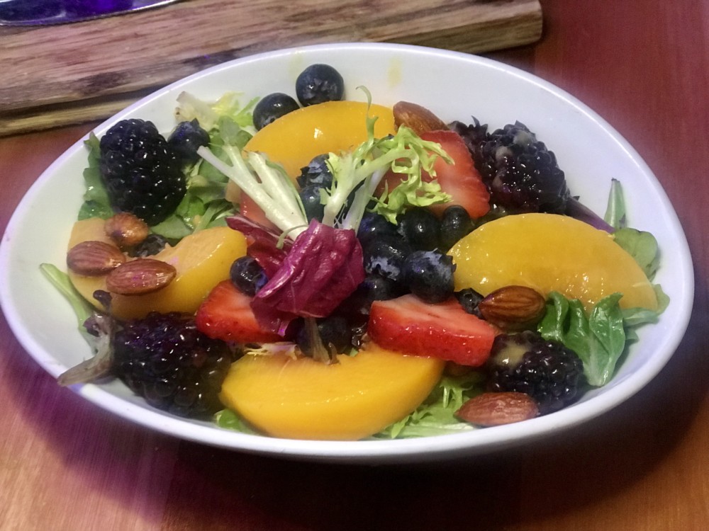 The Balcony Las Olas, Peach and Berry Salad