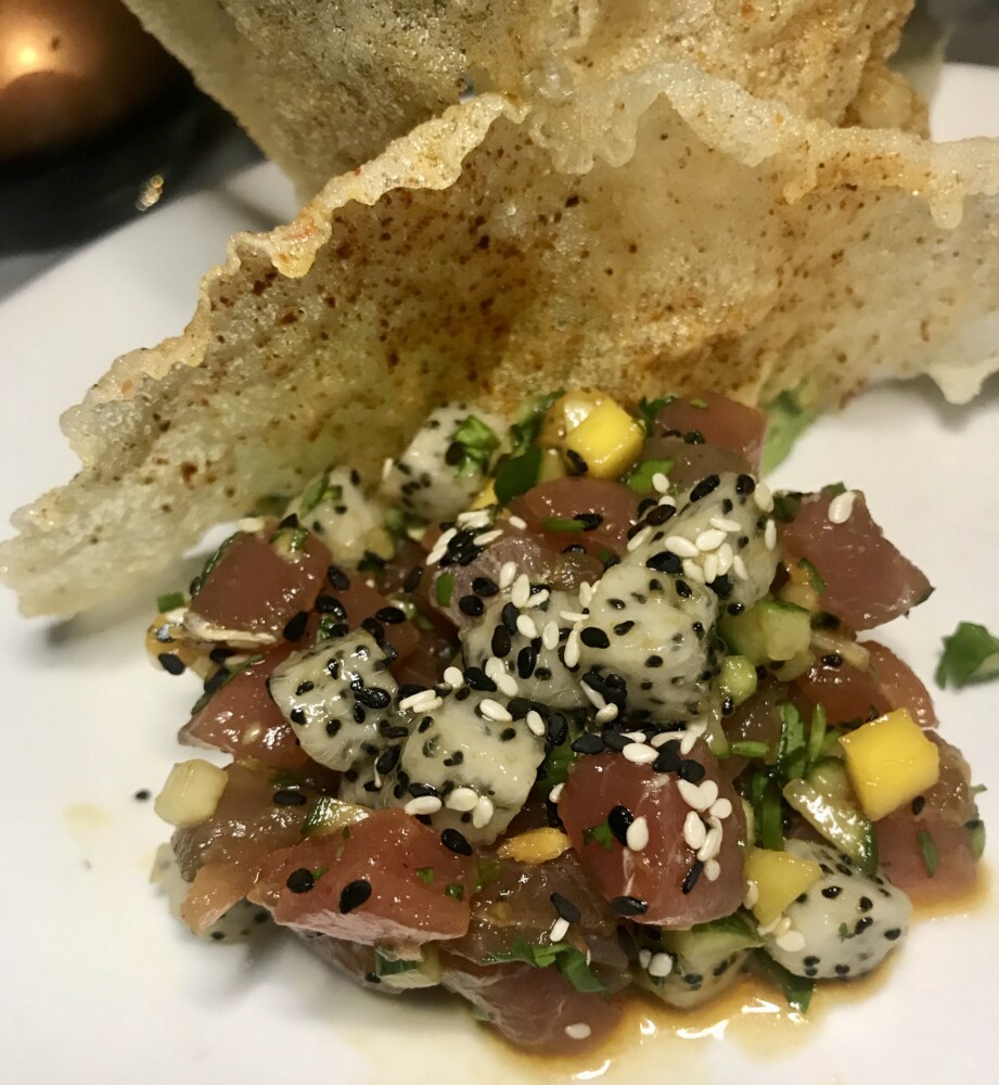 Trophy Room Wellington, Yellowfin Tuna Tartare