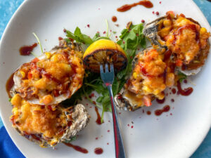 Deck 84 BBQ Baked Oysters