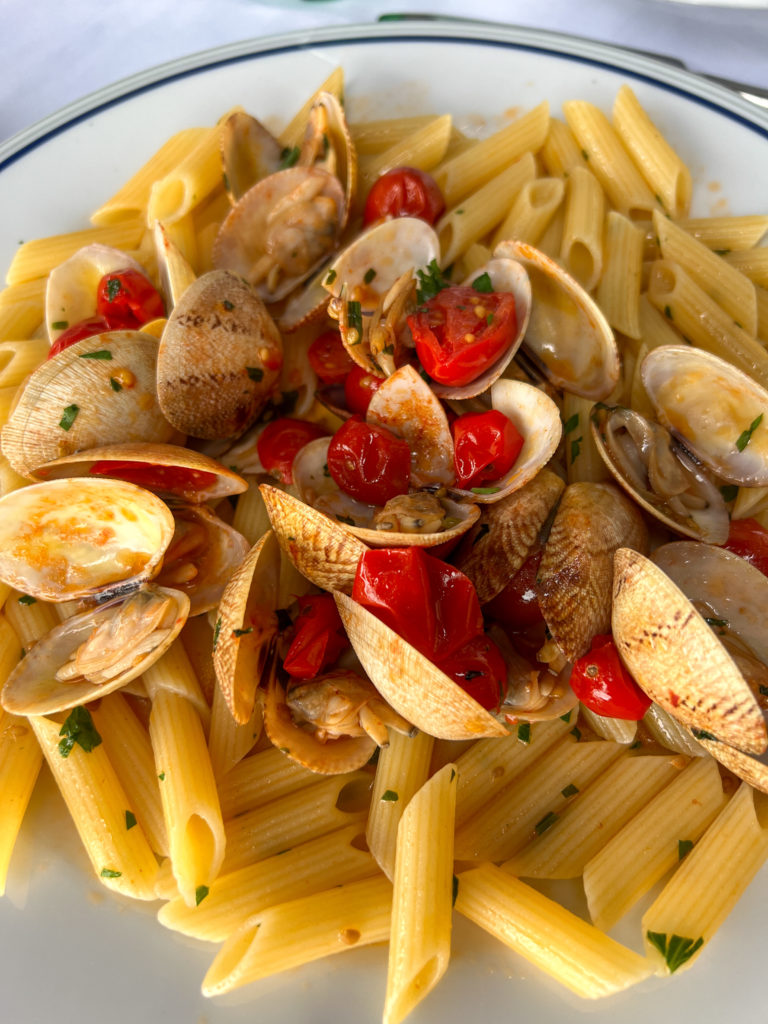 Penne with clams