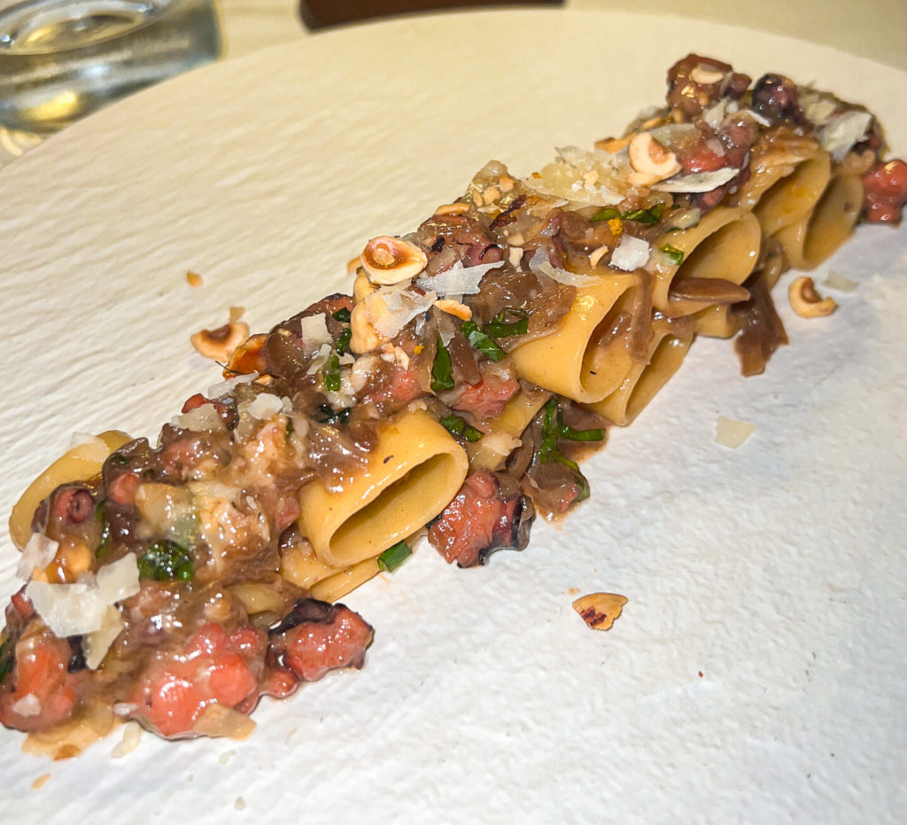 Candele pasta with octopus