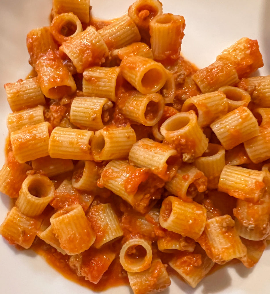 gluten free pasta with ragu