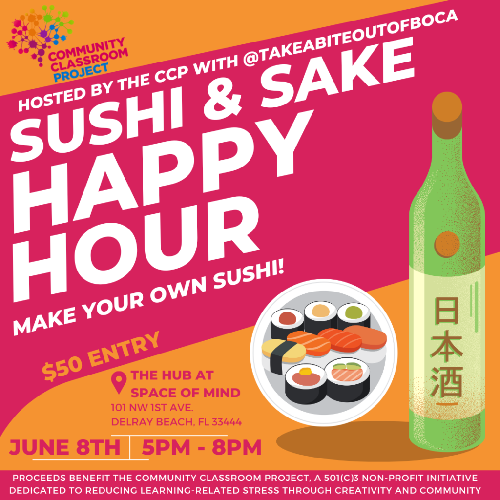 Sushi and Sake Happy Hour Fundraiser at Space of Mind