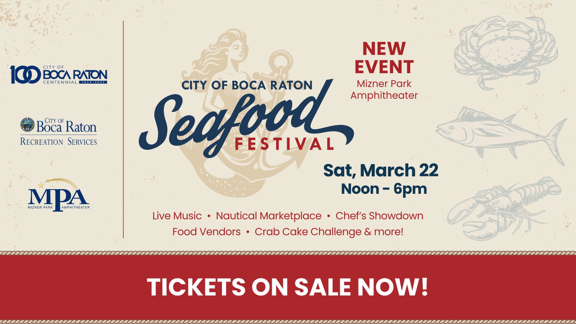 boca raton seafood festival, mizner park amphitheater